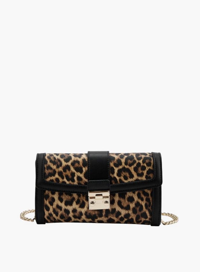 Textured Chain Strap Crossbody Bag Uu42909L - Image 1