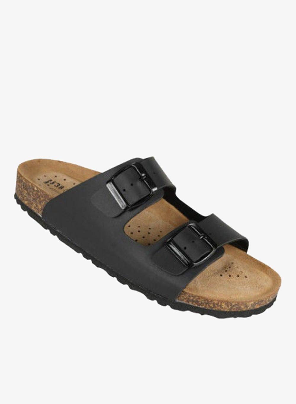 Biochic 012-439 Black Double Strap Comfort Sandals - Image 1