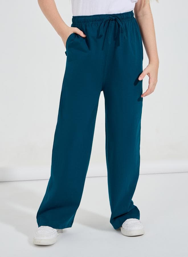 Girls’ Wide Leg Drawstring Pants - Image 1