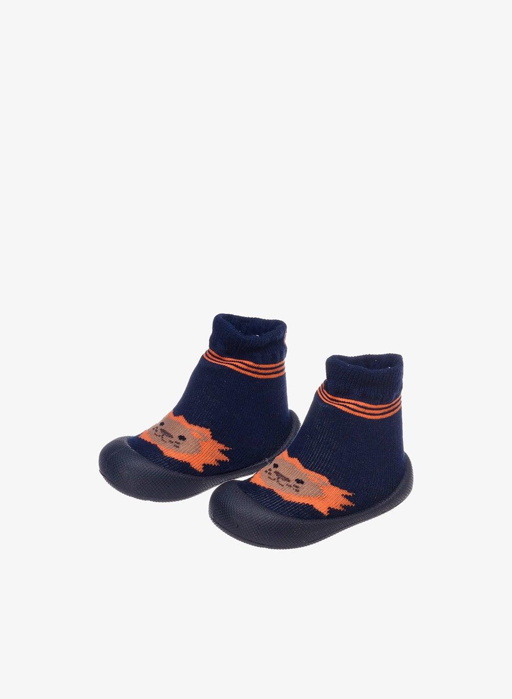 KLIN Meia com Sola Comfort Marinho/Laranja - Image 1