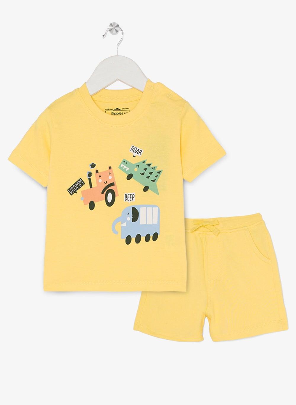 Ripples Boys Printed T-Shirt & Shorts Set - Image 1