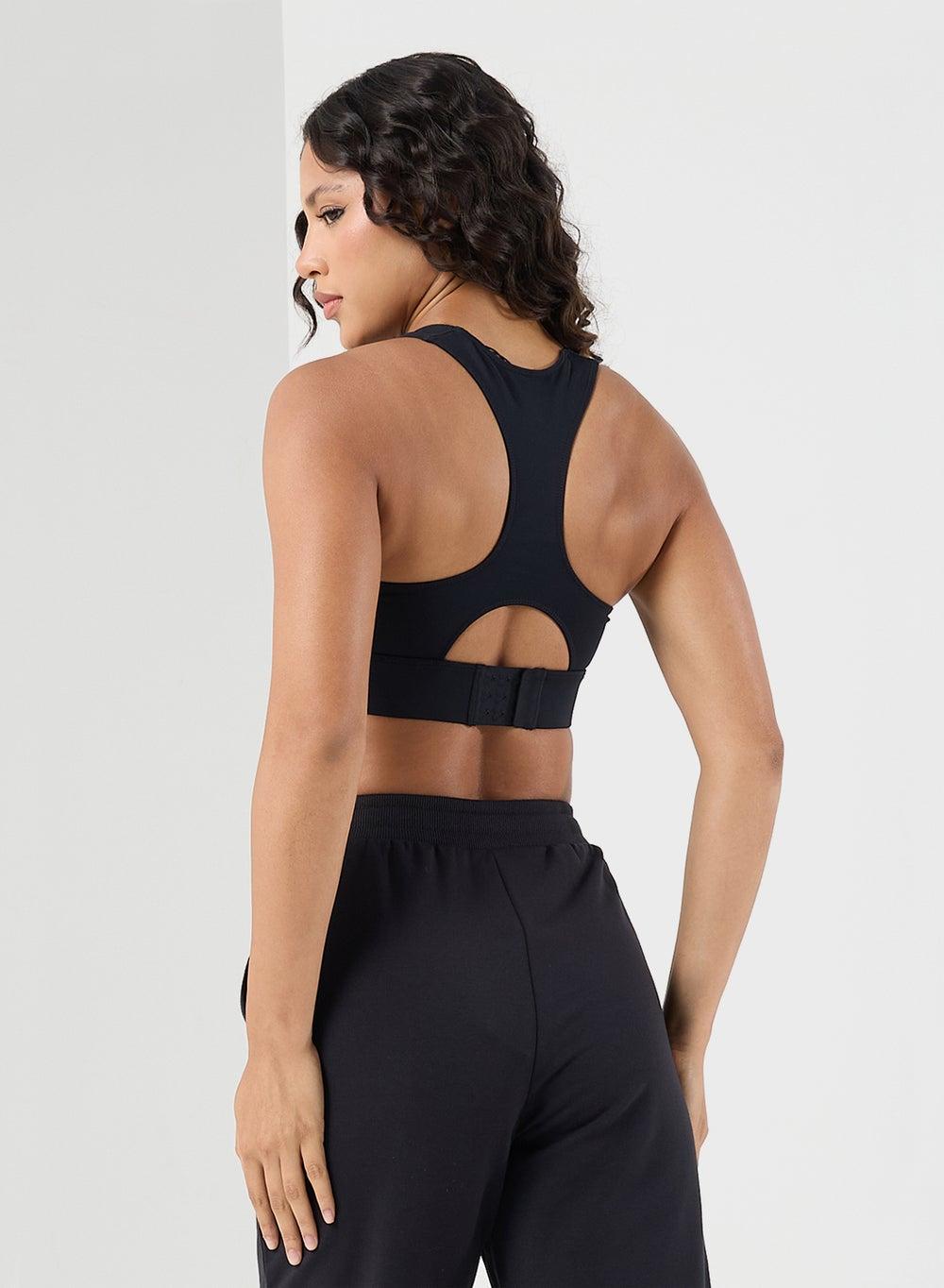 High Coverage Racerback Sports Bra for Intense Training - Image 1