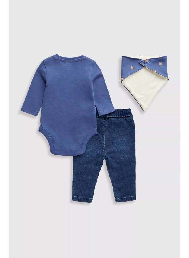 Bear Club 3-Piece Baby Outfit Set - Image 1