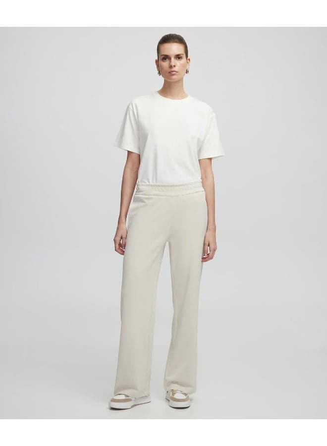 Monogram Detail Wide Leg Comfort Trousers - Image 1