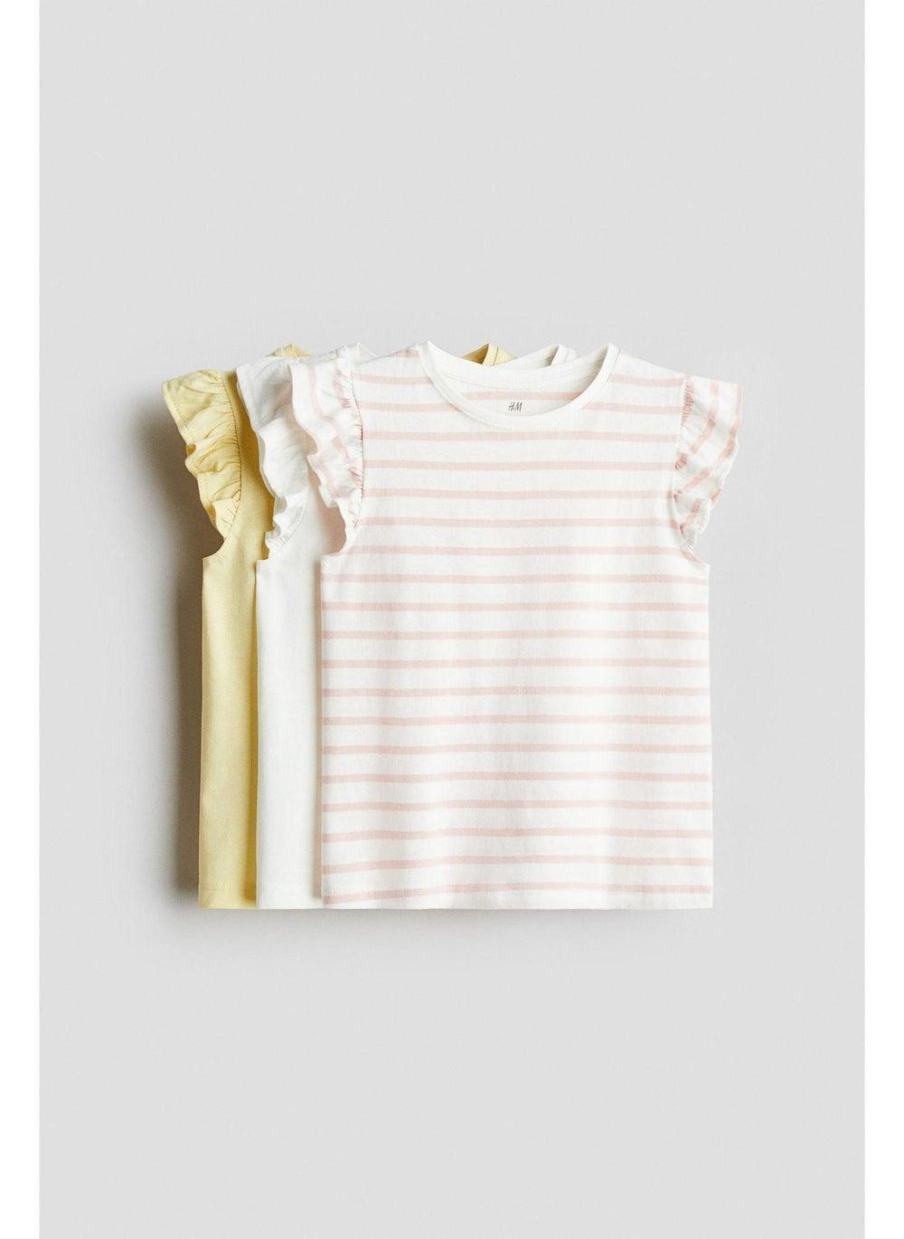 3-Pack Flutter Sleeve Cotton Baby Tops - Image 1
