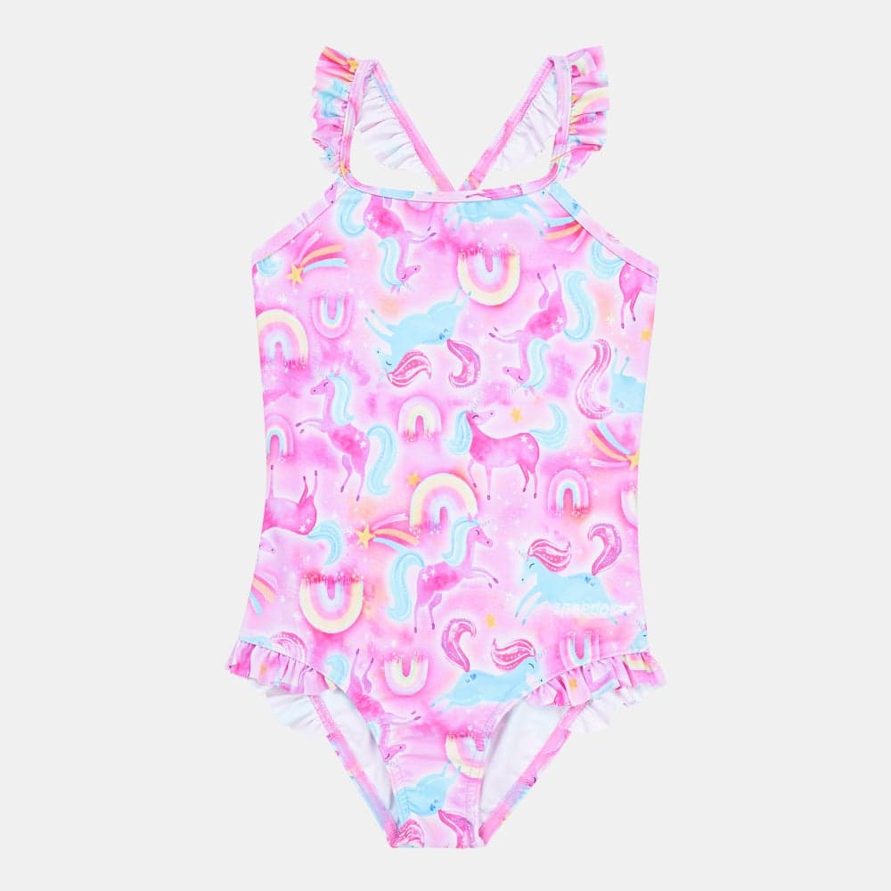Girls Digital Placement Thin-Strap Swimsuit - Image 1