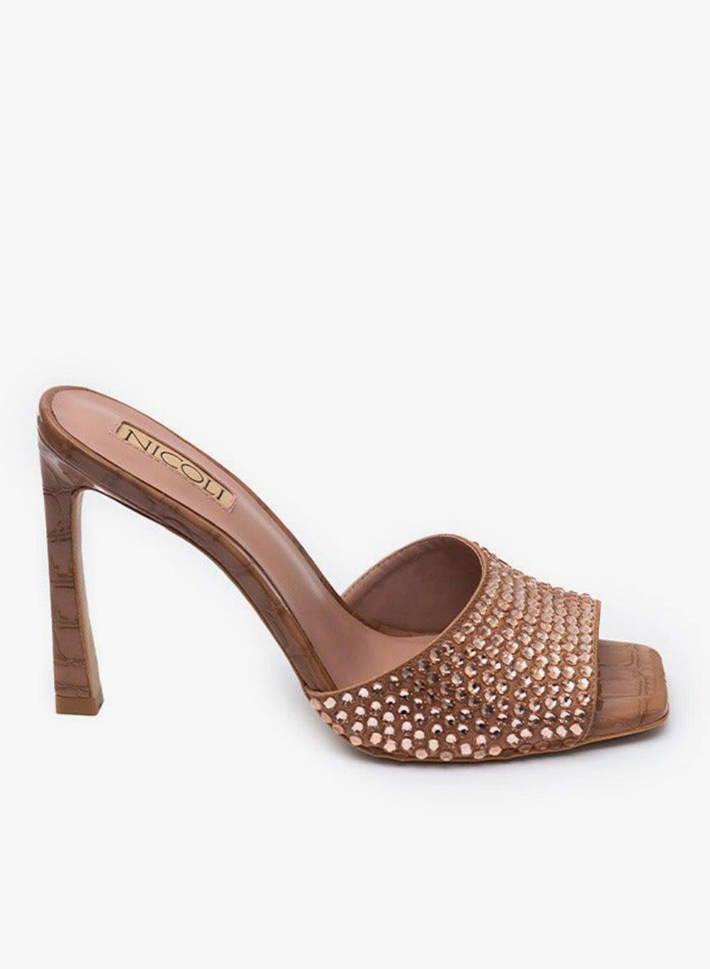 Marion Crystal Embellished Stiletto Mule Sandals - Image 1