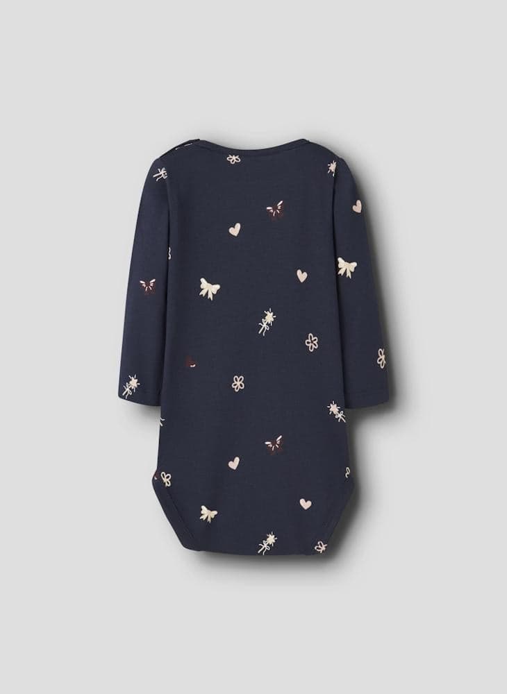 Baby Girls Long Sleeve Cotton Bodysuit - Image 1