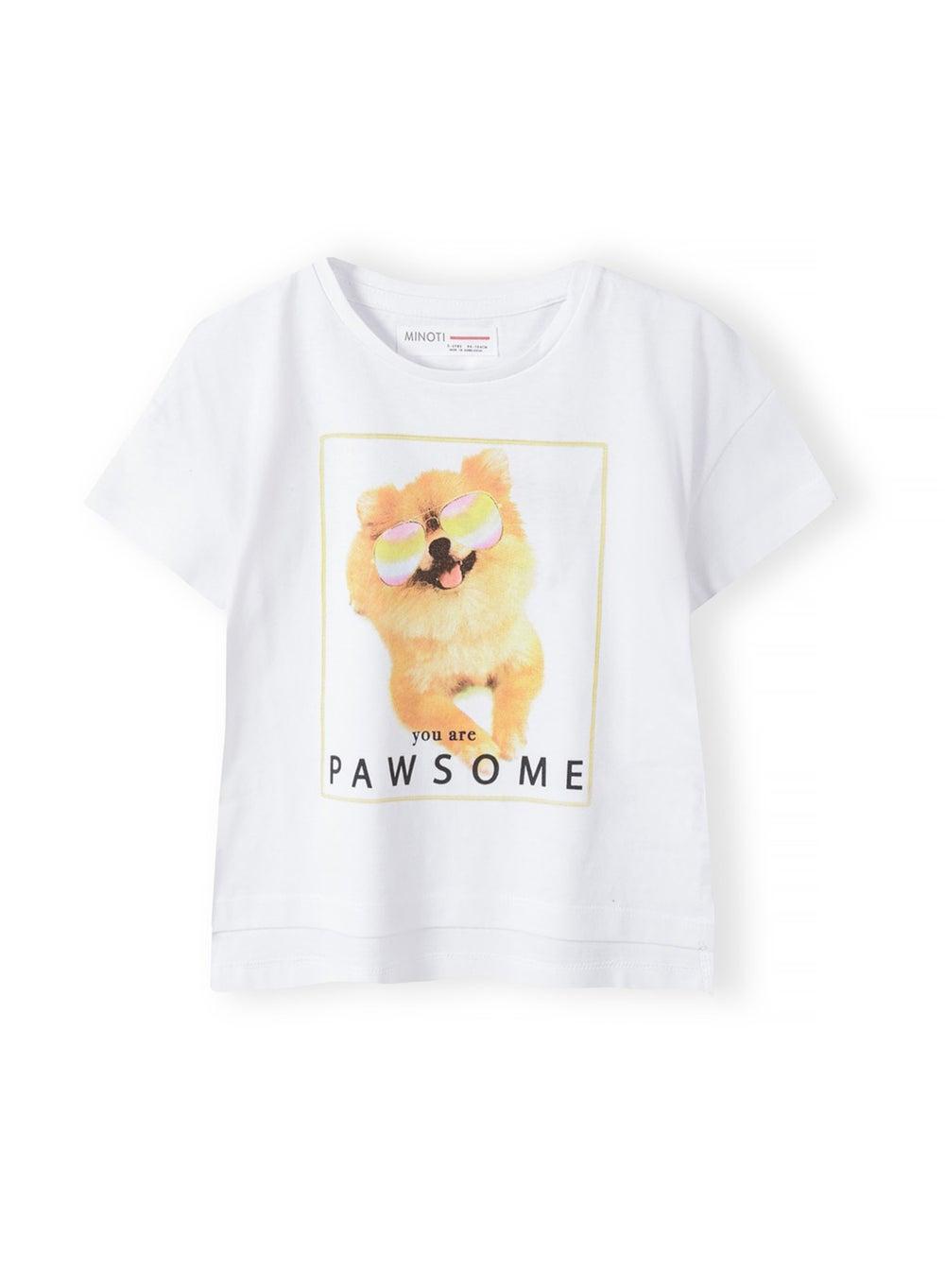 Girls Summer Print White T-Shirt - Image 1