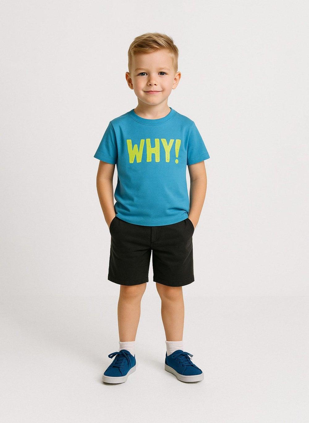 Boys Graphic Print Turquoise T-Shirt - Image 1