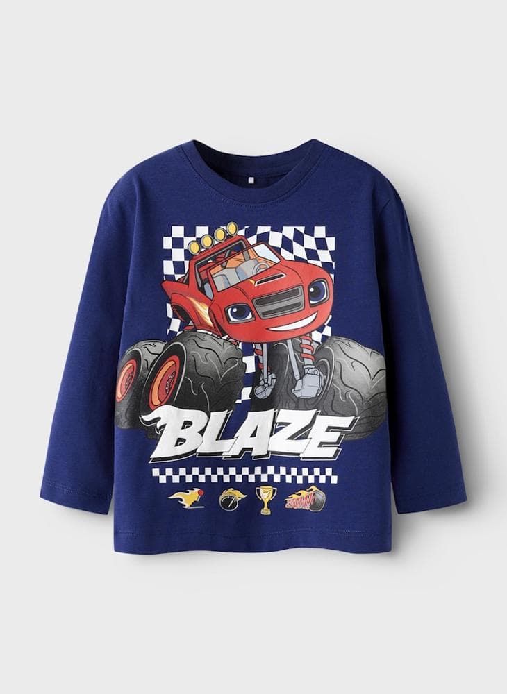 Kids 3D Graphic Crew Neck Cotton T-Shirt - Image 1
