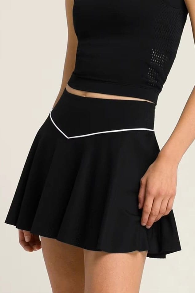 SVL Black High-Waist Skirt with Inner Shorts Pocket - Image 1