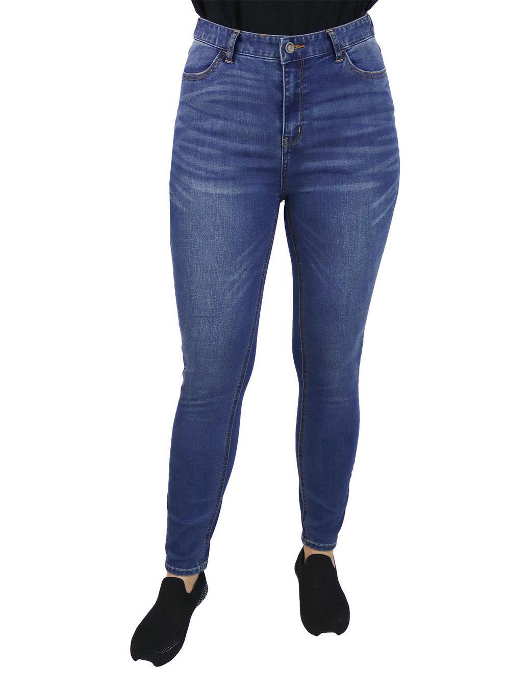 High-Waist Slim Tapered Denim Jeans - Image 1