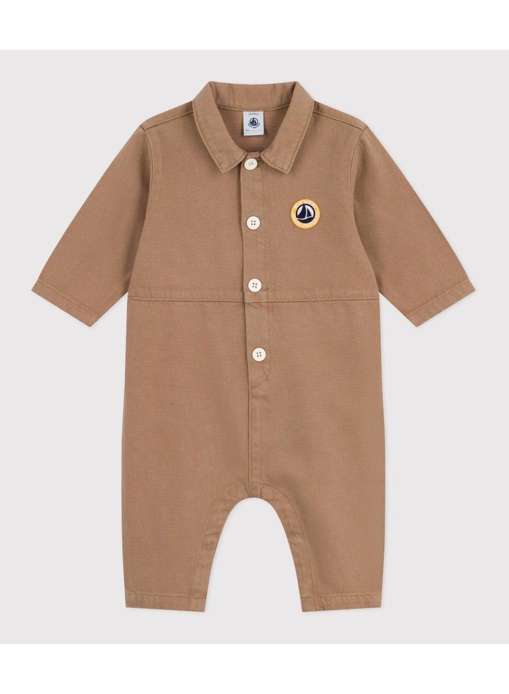 Baby Boys Cotton Lyocell Long Playsuit - Image 1