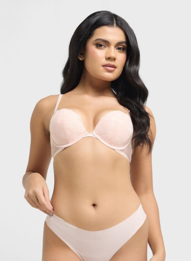 La Senza Luxe Logo Mesh Gel Padding Bra - Image 1