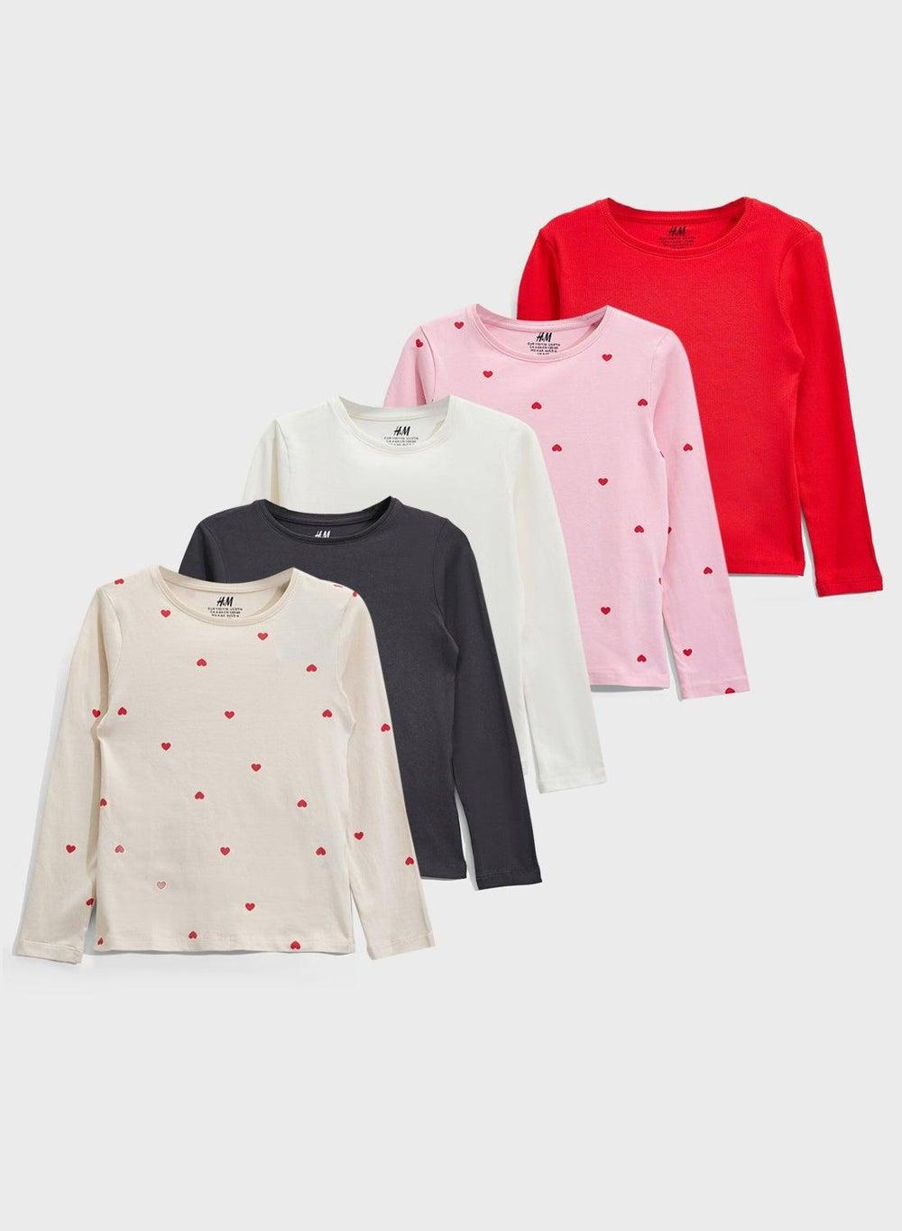 5-Pack Jersey Tops for Baby Girls - Image 1