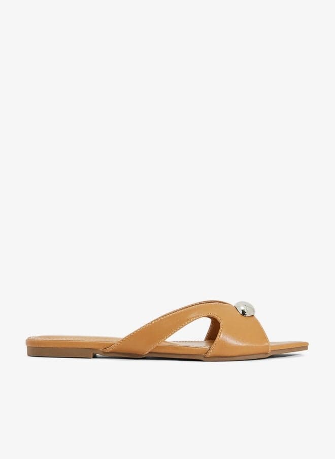 Sleek Pointed Flat Sandal for Effortless Elegance - Image 1