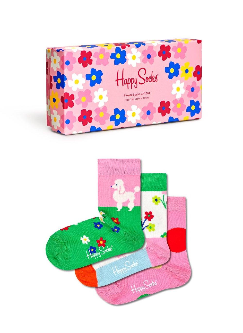 3-Pack Kids Flower Socks Gift Set - Image 1