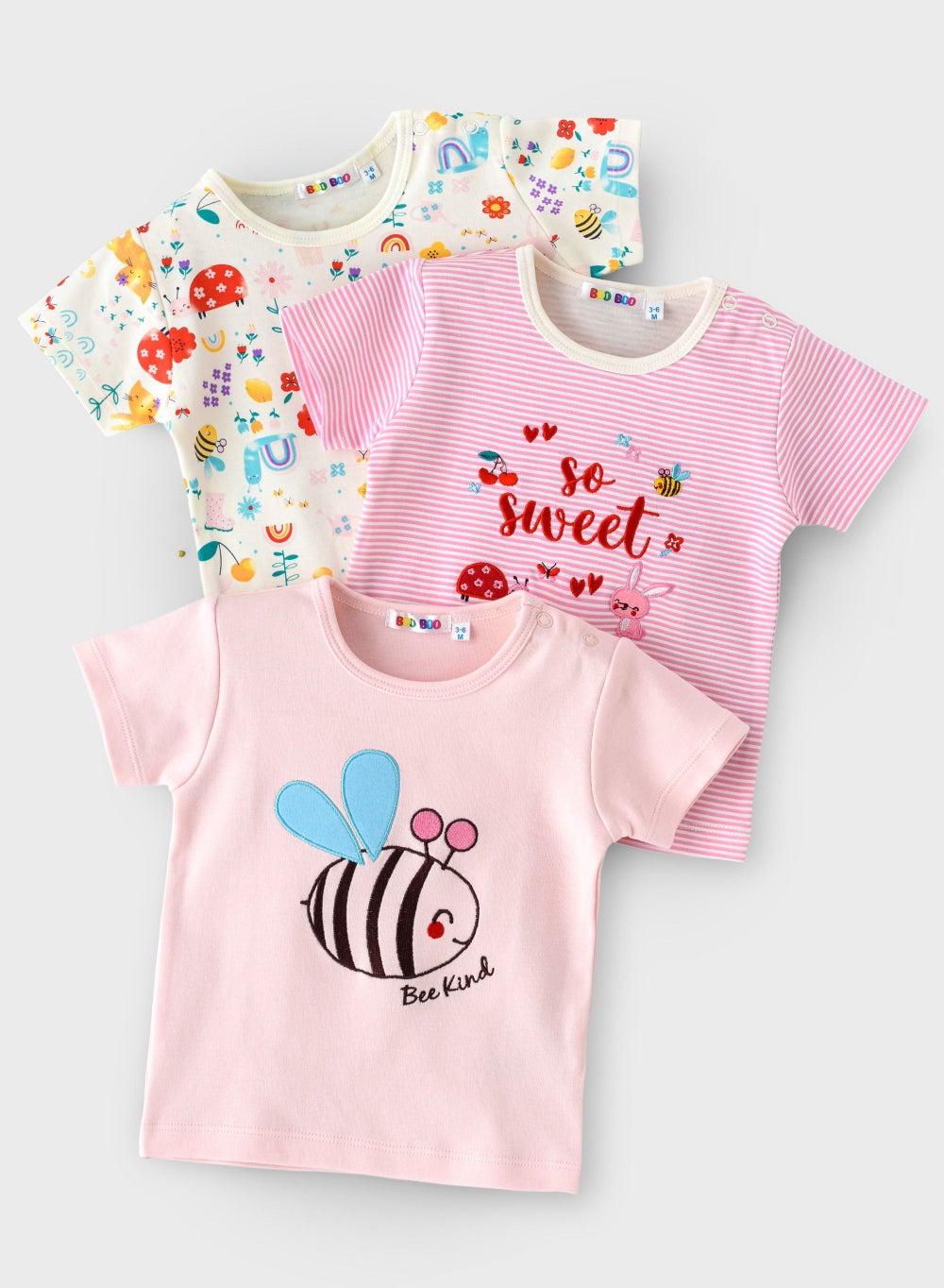 BooBoo Kids Garden Range 3 Pack Tees - Image 1