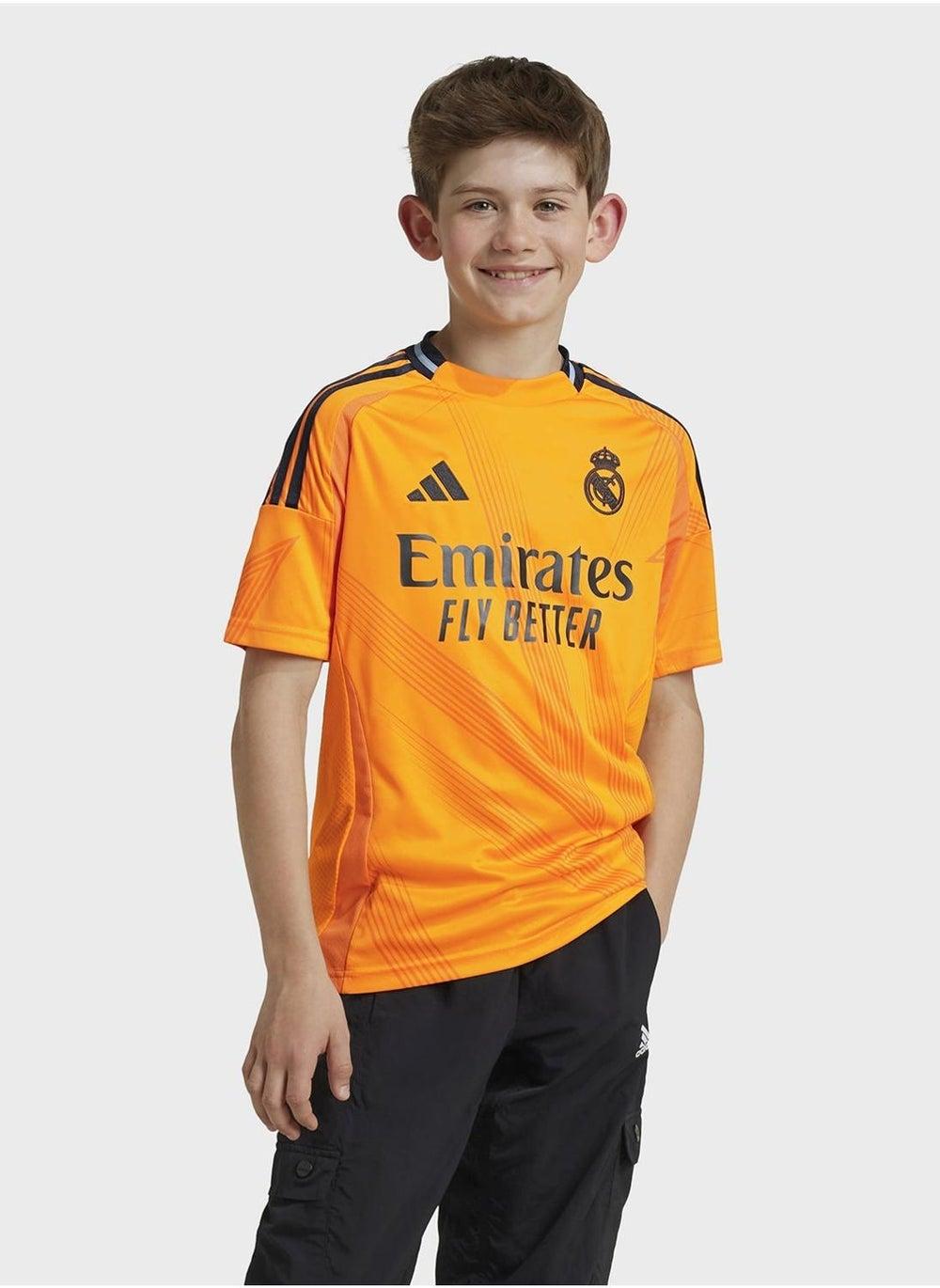 Real A Jsy Y Orange Football Jersey Boys 128 - Image 1