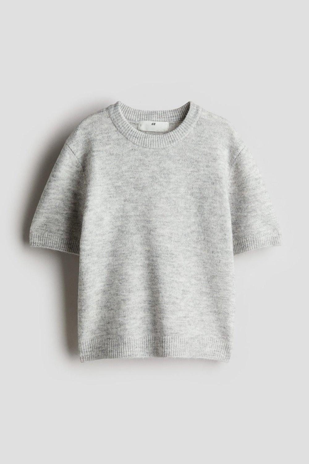 Girls Brushed Fine-Knit Short Sleeve Top - Image 1