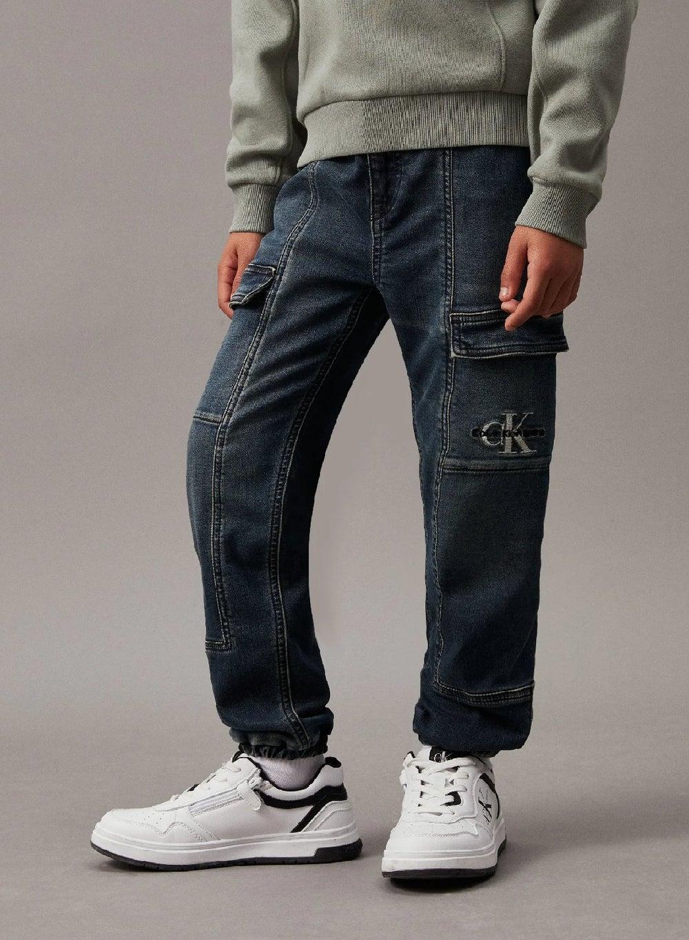 Calvin Klein Kids Denim Cargo Joggers - Image 1