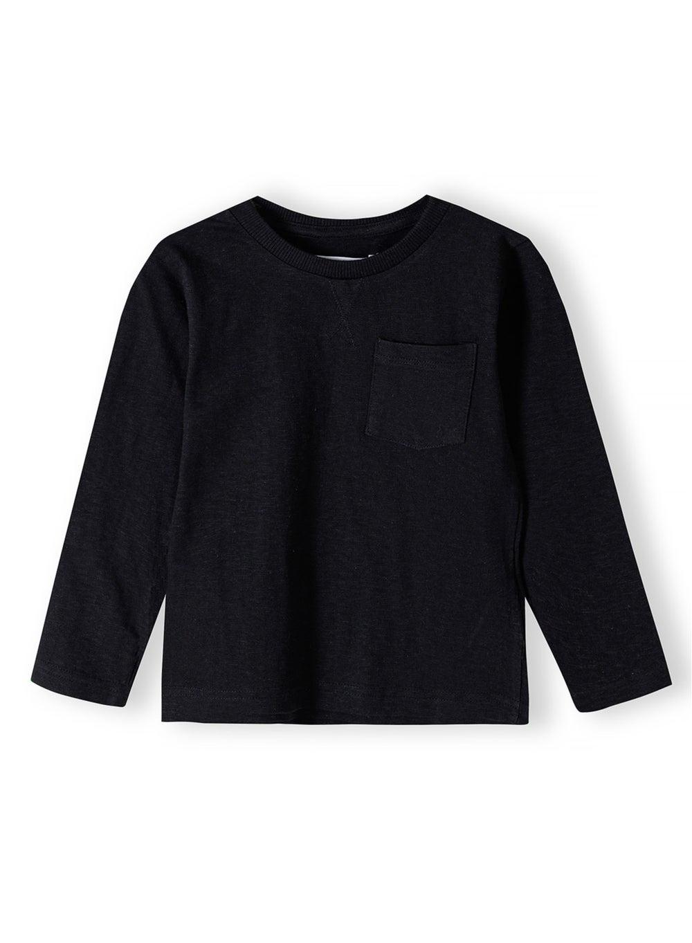 Boys Long Sleeve Pocket T-Shirt Classic Crew Neck - Image 1