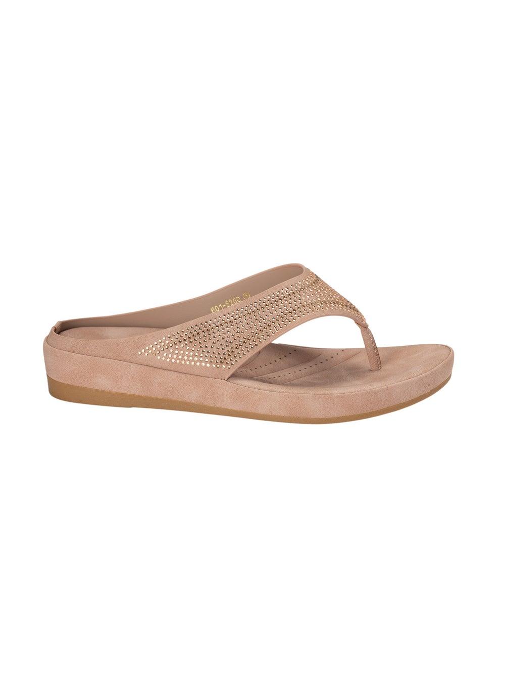Comfit Embellished Sandals – Elegant Comfort Flip-Flops - Image 1
