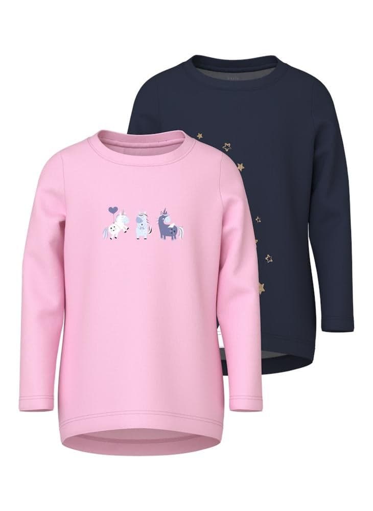 Kids 2 Pack Printed Long Sleeve T-Shirts - Image 1