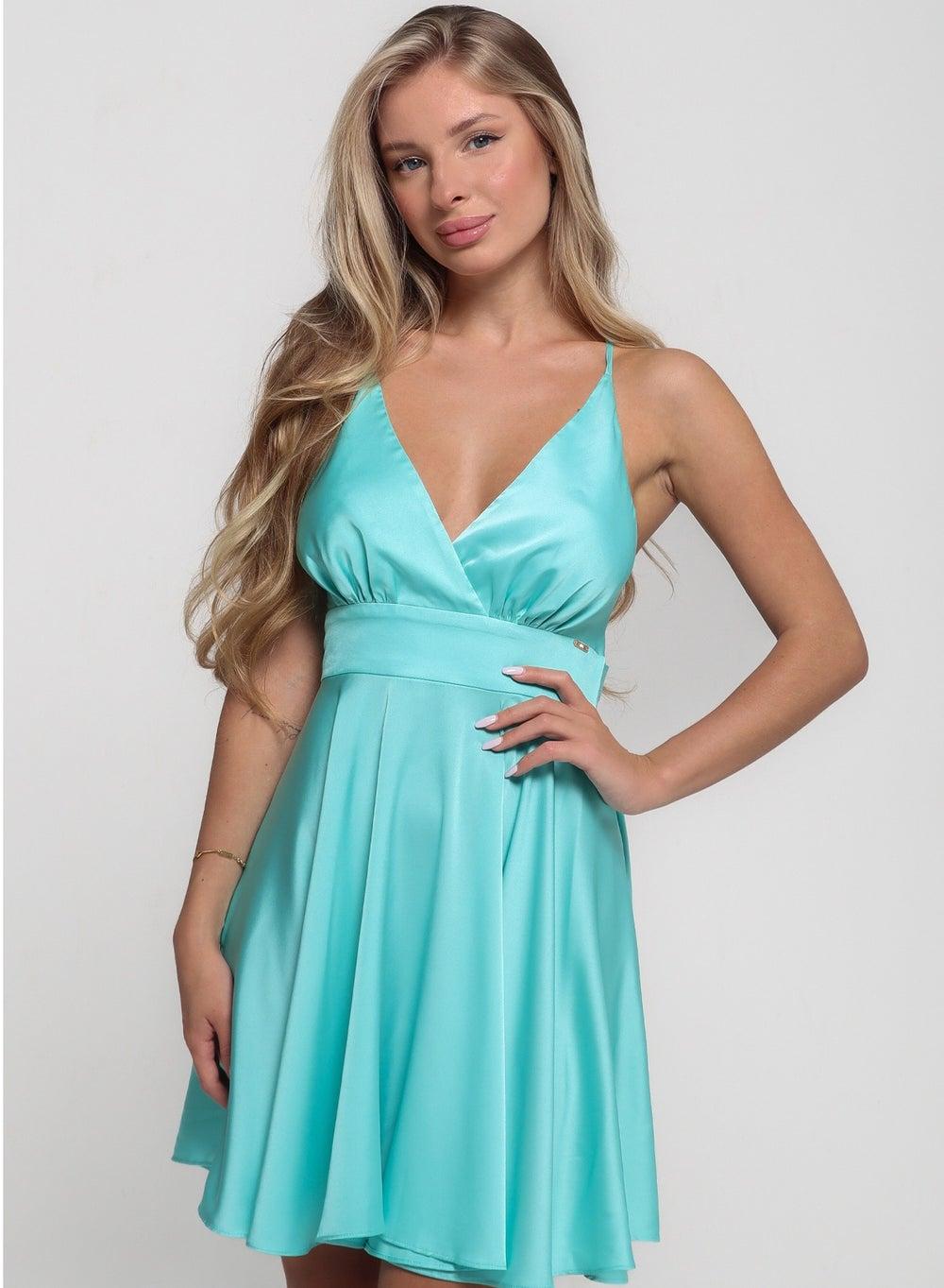 Lucky Him Blue Mini Dress - Image 1