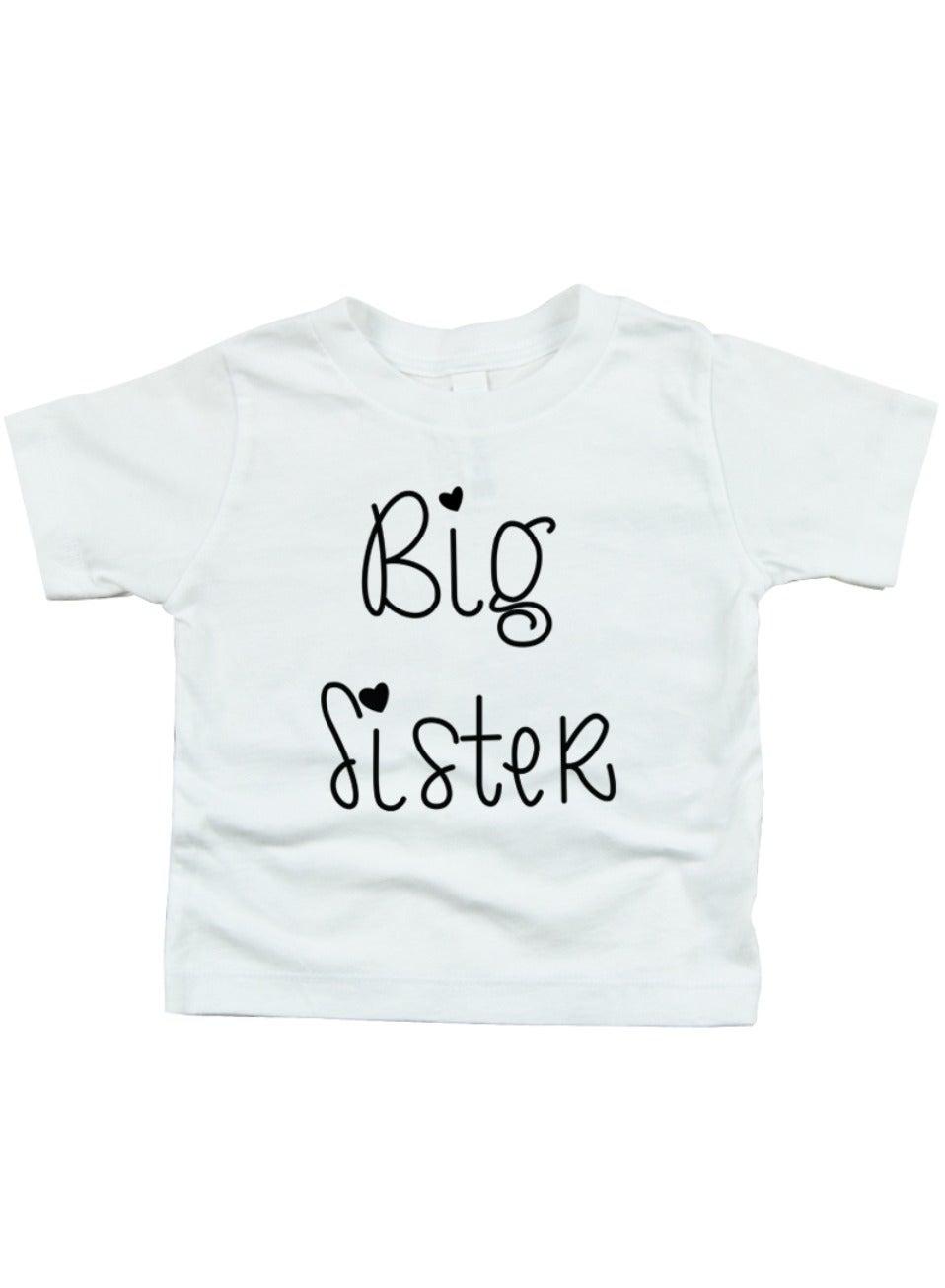Big Sister Matching Family Outfit White Tee - Image 1