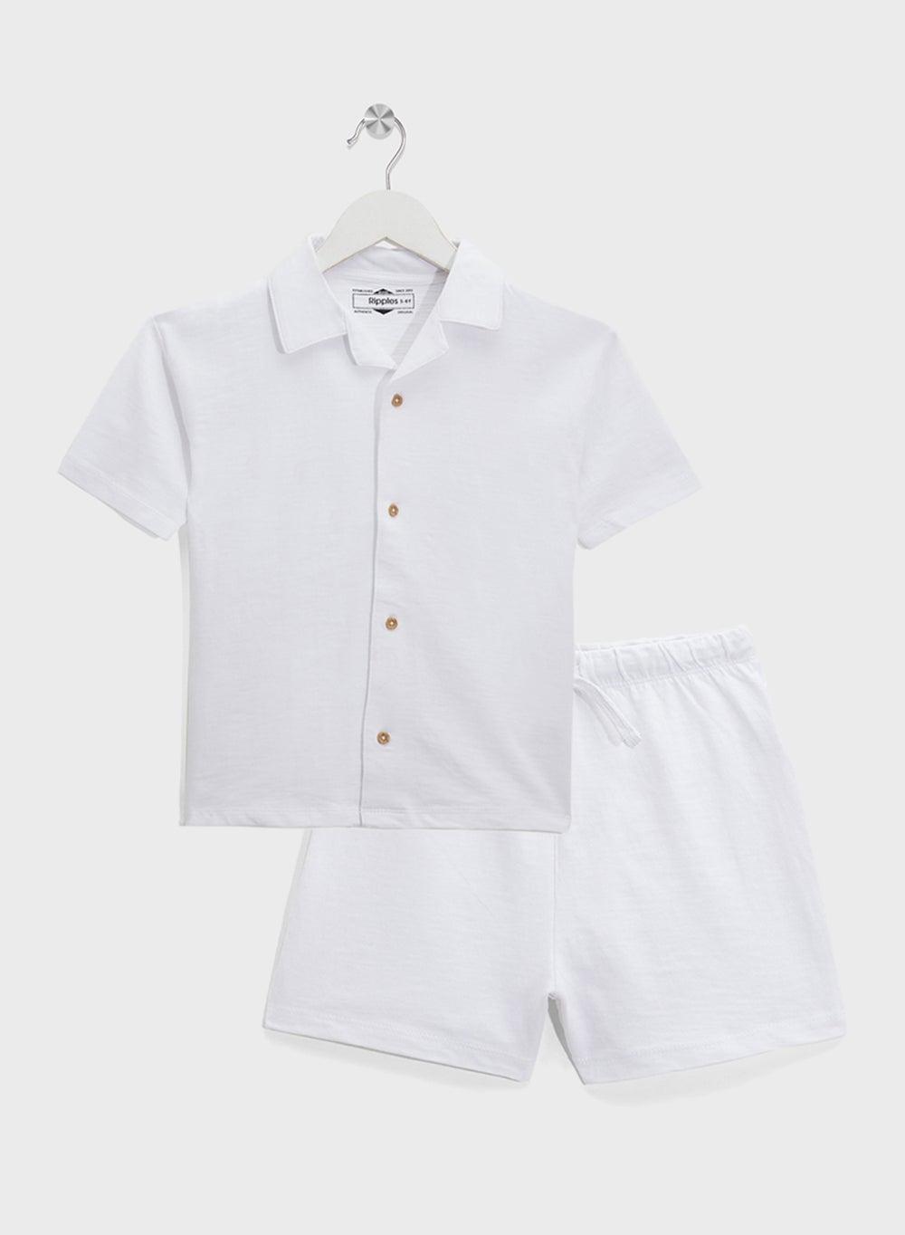 Resort Collar Shirt & Shorts Set - Image 1