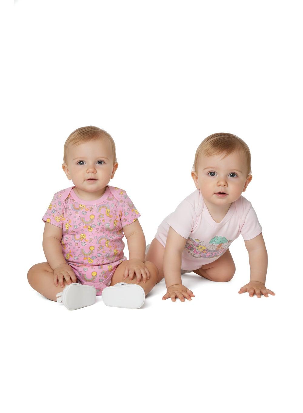 Bambimici Tweety Print Short Sleeve Bodysuit Set of 2 - Image 1