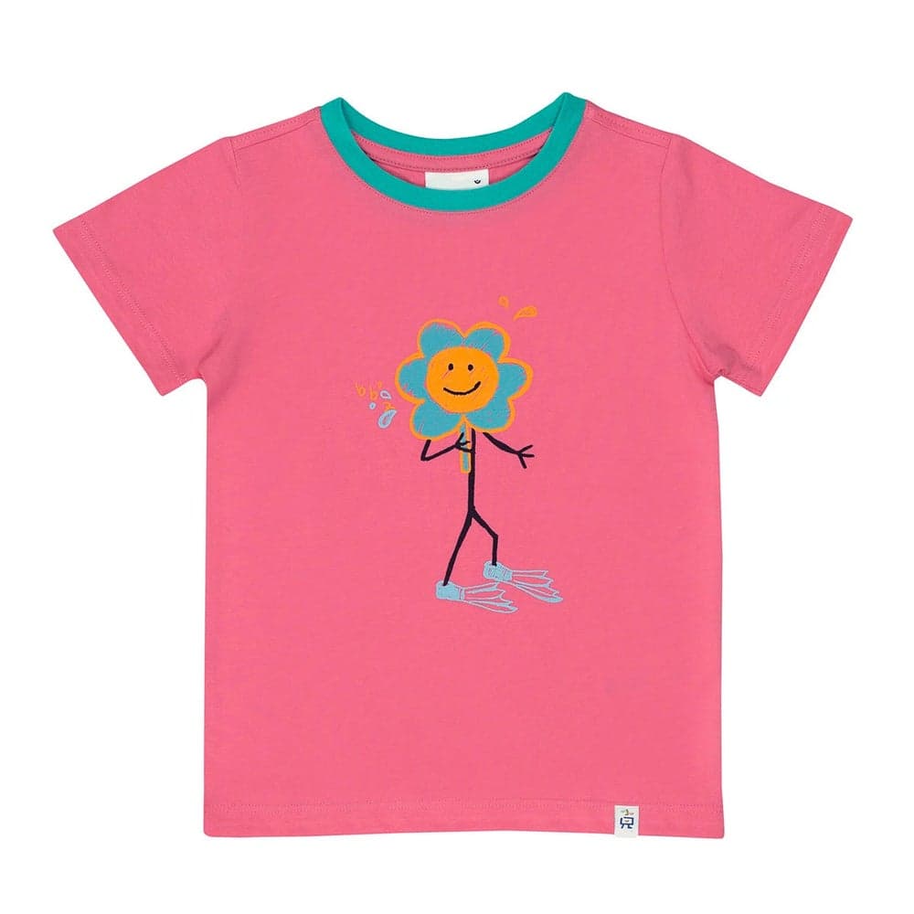 Fuchsia Happy Flippers Kids T-Shirt - Image 1