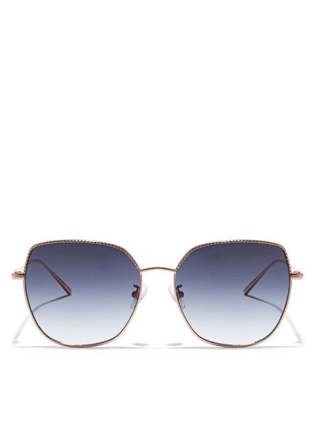 SAGE Blue Lens Rose Gold Metal Sunglasses - Image 1