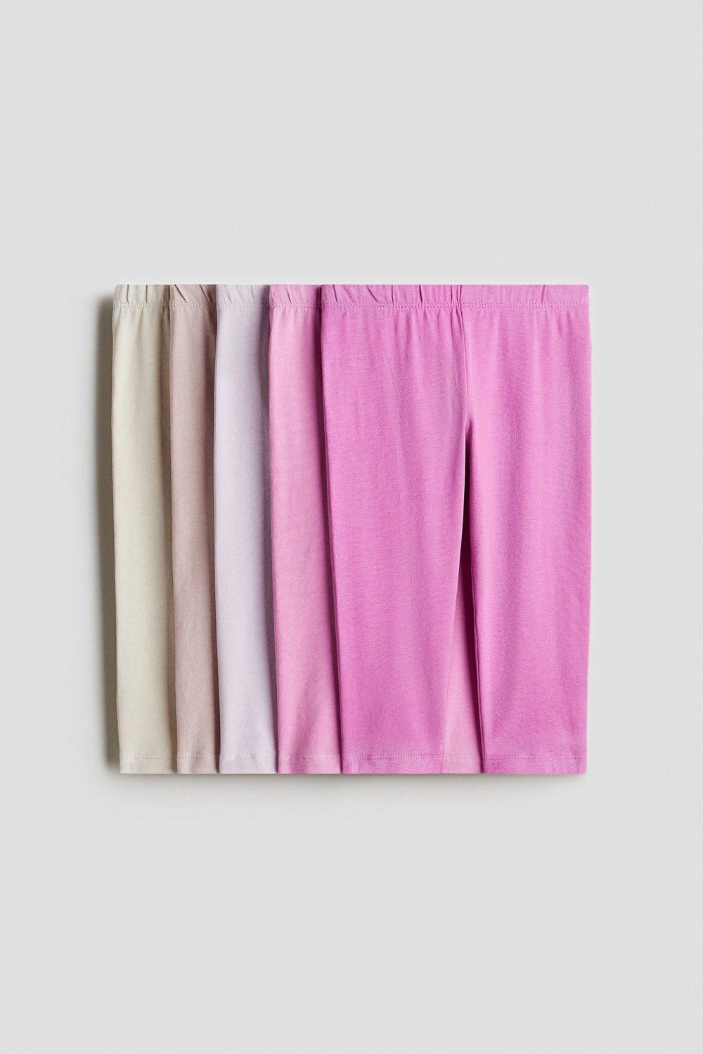 5-Pack Organic Cotton Girls Leggings - Image 1