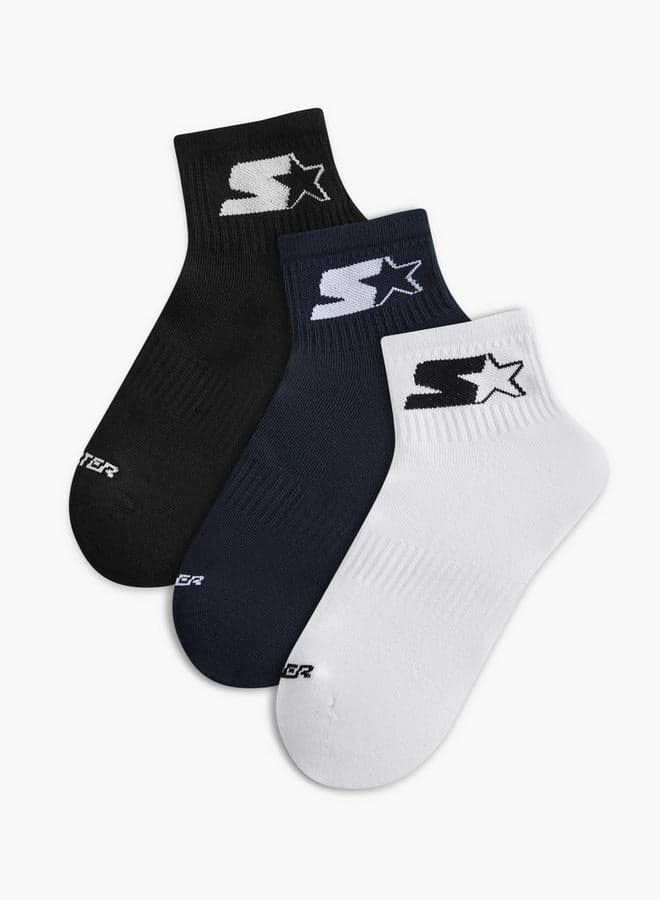 Set of 3 Printed Ankle Socks with Antibacterial Protection - Image 1
