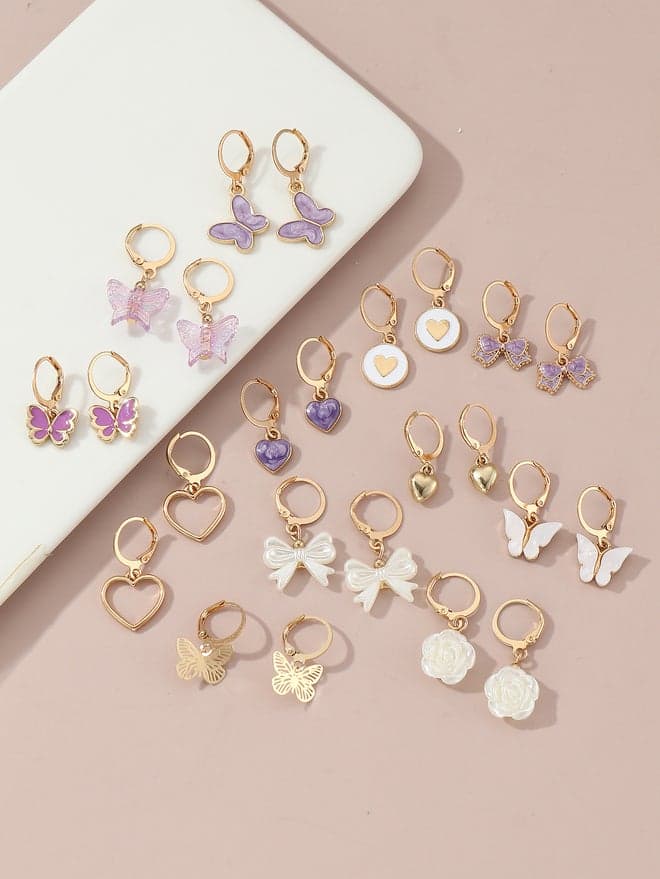 Take Two 12-Piece Assorted Pendant Earring Set - Image 1