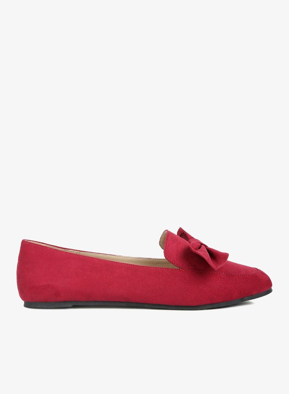 Red Bow Detail Classic Women’s Loafer - Image 1