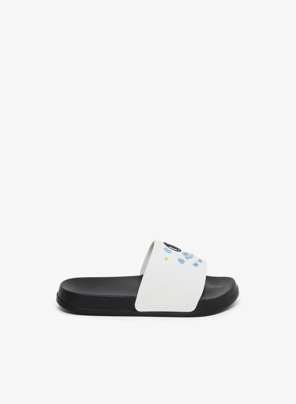 Graphic Print Slip-On Slippers for Boys - Image 1