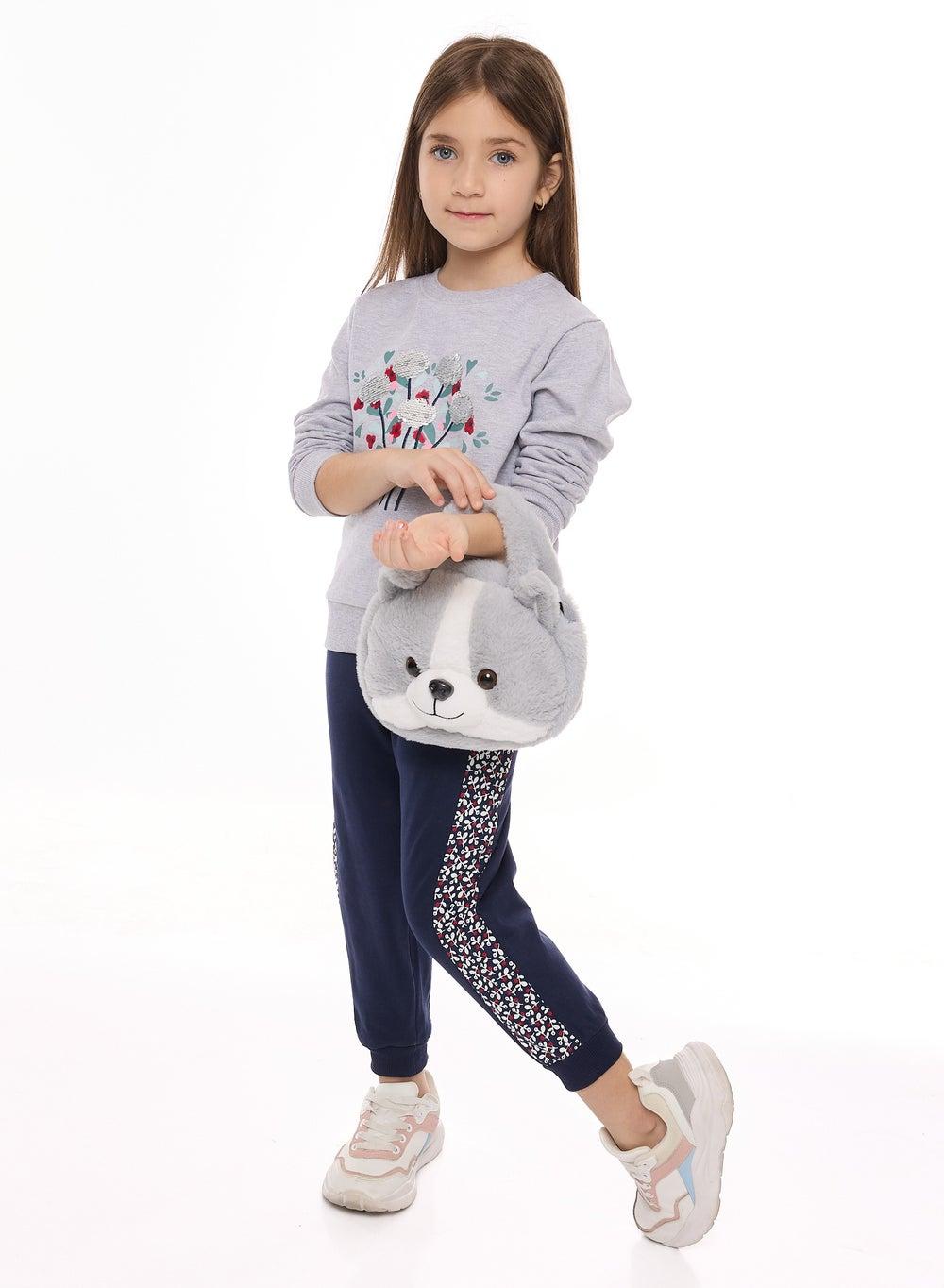 Floral Sequin Top and Matching Jogger Set - Image 1