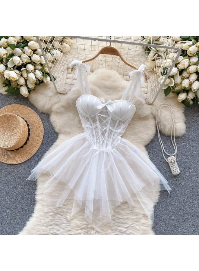 Lace Corset Dress Set with Adjustable Straps - Image 1