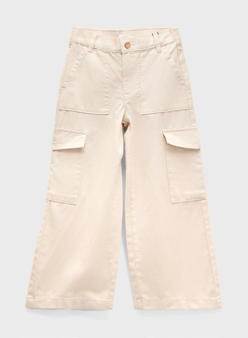 Girls Wide-Leg Cargo Pants - Image 1
