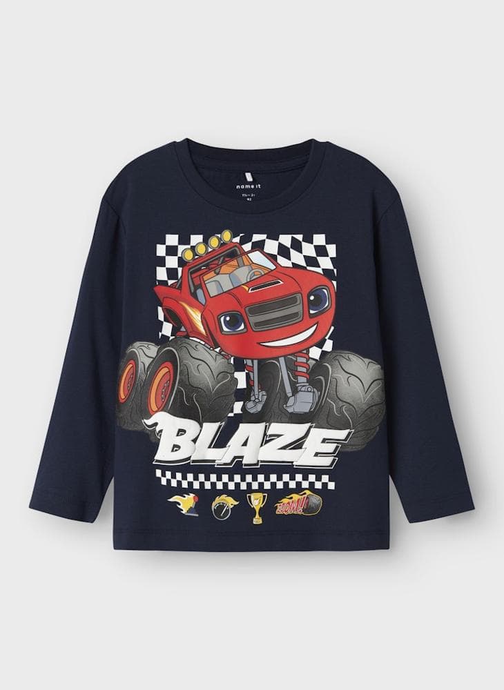 Kids Blaze Printed Crew Neck T-Shirt - Image 1