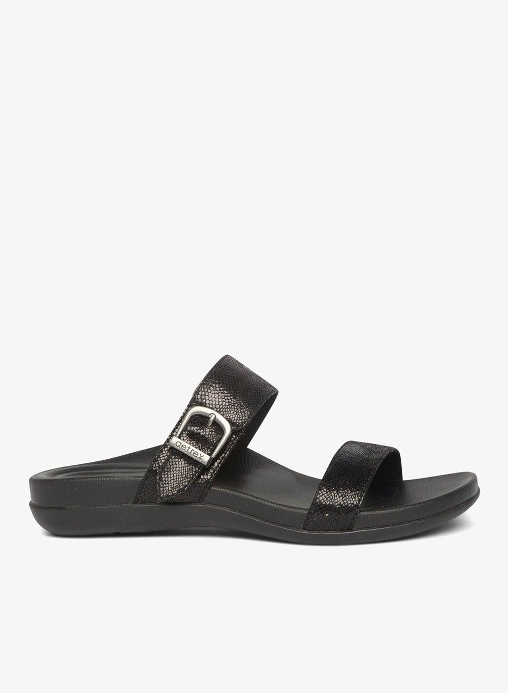 Mimi Black Water-Friendly Orthotic Sandal - Image 1
