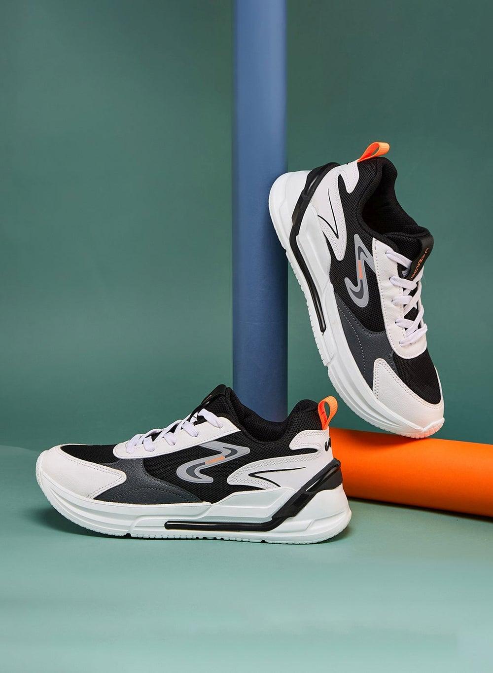 Kids Black Low-Top Sneakers Contrast Comfort Sole - Image 1