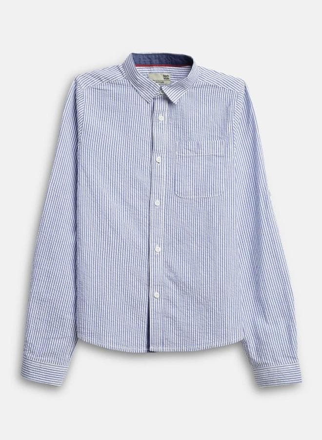 Boy's Multicolour Cotton Printed Regular Fit Shirt - Image 1