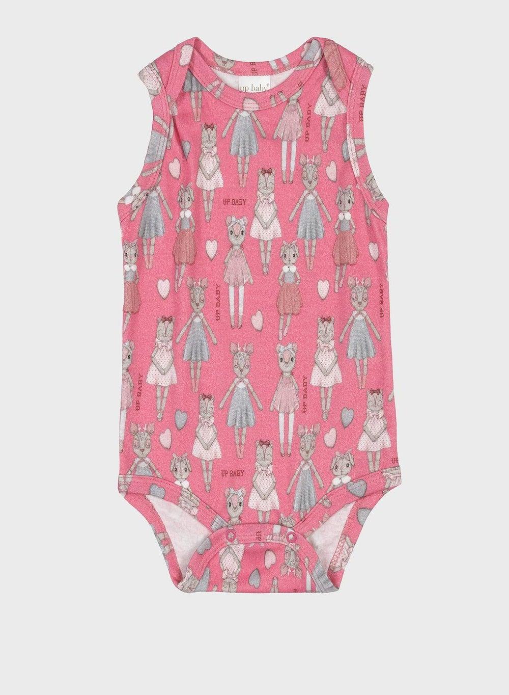 Infant Deer Print Soft Cotton Bodysuit - Image 1