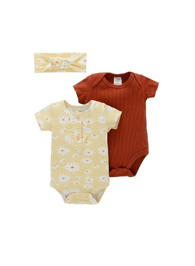 Bambimici Yara 2-Piece Floral Baby Bodysuit Set - Image 1