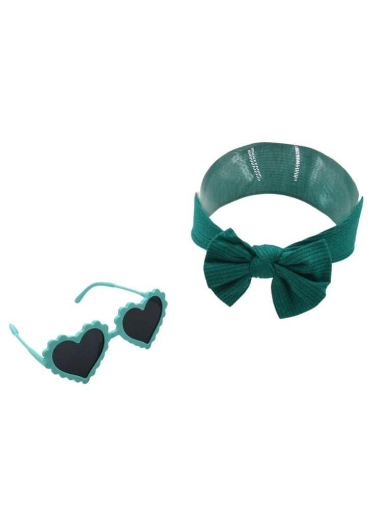 D' Daniela Ana Glasses & Headband Set Teal Green - Image 1